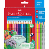 FABER-CASTELL crayon couleur triangle ColourGRIP, tui promo