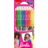 Maped crayon de couleur Barbie, tui en carton de 12