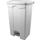helit poubelle  pdale "the step", 90 litres, blanc/blanc