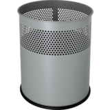 helit corbeille  papier "the dot", 15 L, gris aluminium