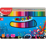 Maped crayon de couleur COLOR'PEPS, tui mtal de 48