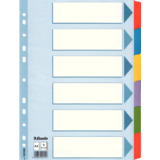 Esselte intercalaires en carton, uni,A4,6 pices,multicolore