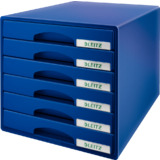 LEITZ module de classement Plus, 6 tiroirs, bleu