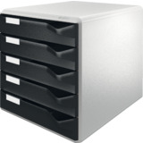 LEITZ module de classement PS, 5 tiroirs, gris-clair/noir