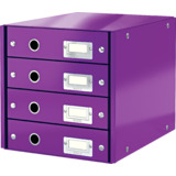 LEITZ bloc de classement Click & store WOW, 4 tiroirs,violet