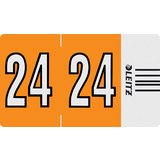 LEITZ etiquette anne orgacolor "24", sur rouleau, orange