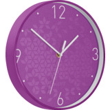 LEITZ horloge murale WOW, mouvement  quartz, violet