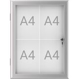 MAUL vitrine d'affichage MAULexcite, 4 x A4, aluminium