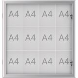 MAUL vitrine d'affichage MAULexcite, 12 x A4, aluminium
