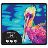 Pelikan crayon de couleur Premium, tui mtal de 24