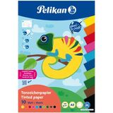 Pelikan bloc de papier de couleur, A3, 10 feuilles, assorti
