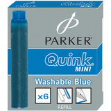PARKER cartouches d'encre mini QUINK, effaable, bleu
