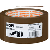 NOPI ruban adhsif d'emballage en PP, 50 mm x 66 m, marron