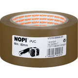 NOPI ruban adhsif d'emballage en PVC, 50 mm x 66 m, marron