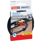 tesa on & off Serre-cbles cable Manager Universal, noir