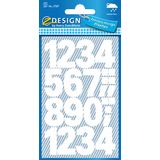 ZDesign home Sticker de chiffres, chiffres 0-9, blanc