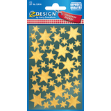 AVERY zweckform ZDesign stickers de Noël "étoiles", or