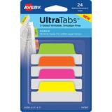 AVERY zweckform Onglet adhsif ultratabs fluo, 63,5 x 25 mm