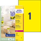AVERY zweckform Stick&Lift Etiquette, 210 x 297 mm, jaune