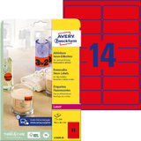 AVERY zweckform Stick&Lift Etiquette, 99,1 x 38,1 mm, rouge