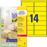 AVERY zweckform Stick&Lift Etiquette, 99,1 x 38,1 mm, jaune