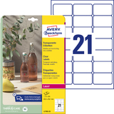 AVERY zweckform Etiquette crystal Clear, 63,5 x 38,1 mm