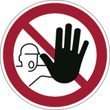 DURABLE panneau d'interdiction Accs interdit, autocollant