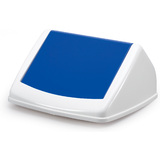 DURABLE couvercle DURABIN flip LID square 40, blanc/bleu