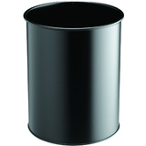 DURABLE corbeille METALL, rond, 15 litres, noir