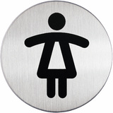 DURABLE pictogramme "WC-Femmes", diamtre: 83 mm, argent
