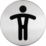 DURABLE pictogramme "WC-Hommes", diamtre: 83 mm, argent