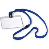 DURABLE Badge, avec lacet textile, 90 x 60 mm, bleu fonc