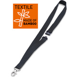 DURABLE bande textile 20 eco avec mousqueton, bambou, noir