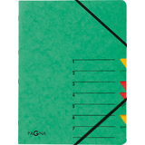 PAGNA trieur "EASY", A4, carton, 7 compartiments, vert
