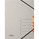 PAGNA trieur "Easy Grey", A4, 7 compartiments, gris / orange