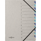 PAGNA trieur "Easy Grey", A4, 12 compartiments, gris / bleu