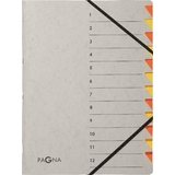 PAGNA trieur Easy Grey, A4, 12 compartiments, gris / orange