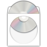 HERMA pochettes papier pour CD/DVD, avec fentre, blanc