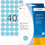 HERMA pastille adhsive, diamtre: 19 mm, bleu