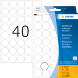 HERMA etiquette fermoir, diamtre: 19 mm, transparent