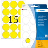 HERMA pastille adhsive, diamtre: 32 mm, jaune