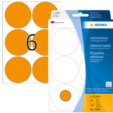 HERMA pastille adhsive, diamtre: 50 mm, orange fluo