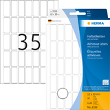 HERMA etiquette multi-usage, 12 x 30 mm, grand paquet,blanc