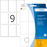 HERMA etiquette multi-usage, 34 x 53 mm, grand paquet,blanc