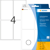 HERMA etiquette multi-usage, 52 x 82 mm, grand paquet,blanc