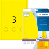 HERMA etiquette dos de classeur SPECIAL, 61 x 297 mm, jaune