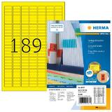 HERMA etiquette universelle SPECIAL, 25,4 x 10 mm, jaune