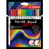 STABILO feutre pinceau pen 68 brush ARTY Edition, tui de 18