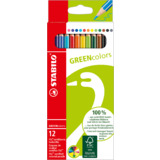 STABILO crayon de couleur GREENcolors, tui carton de 12