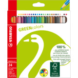 STABILO crayon de couleur GREENcolors, tui carton de 24